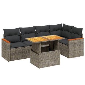 vidaXL Garden Sofa Set Grey - 1 of 4