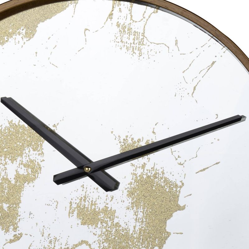 14.8&#34; Echo Dust Round Wall Clock Gold - A&#38;B Home, 4 of 5