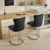CAVINAS Dining Chairs Kitchen Chairs Set of 2 Bar Stool Modern Velvet Chair with Button Back Rivet Trim for Home Pub and Kitchen - 4 of 4