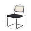 NicBex Leather Dining Chairs with High-Density Sponge,Rattan Armless Chairs for Kitchen,Living Room - 3 of 4