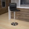 Emma and Oliver Coti Modern Channel Tufted Upholstered Height Adjustable Mid-Back Stool and Pedestal Base with Footrest - 2 of 4