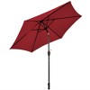 Tangkula 10 ft Patio Umbrella Market Table Umbrella Yard Outdoor w/ 6 Ribs - image 4 of 4