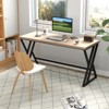 Tangkula 2PCS 59" Computer Desk Large Industrial Home Office Desk w/Heavy-duty Metal Frame - 2 of 4