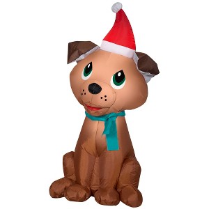 Gemmy Christmas Airblown Inflatable Hound Dog, 3.5 ft Tall, Multi - 1 of 2