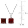 EVERLY JEWELRY | Sterling Silver Created Gemstone and Multiple Gemstones 2-Piece Set of Pendant with Chain and Earrings. - 2 of 3