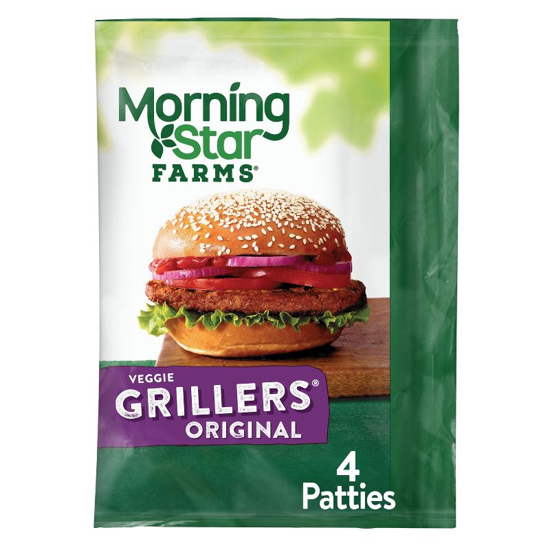 Morningstar Farms Grillers Original Veggie Burger - Frozen - 9oz/4ct, 1 of 9