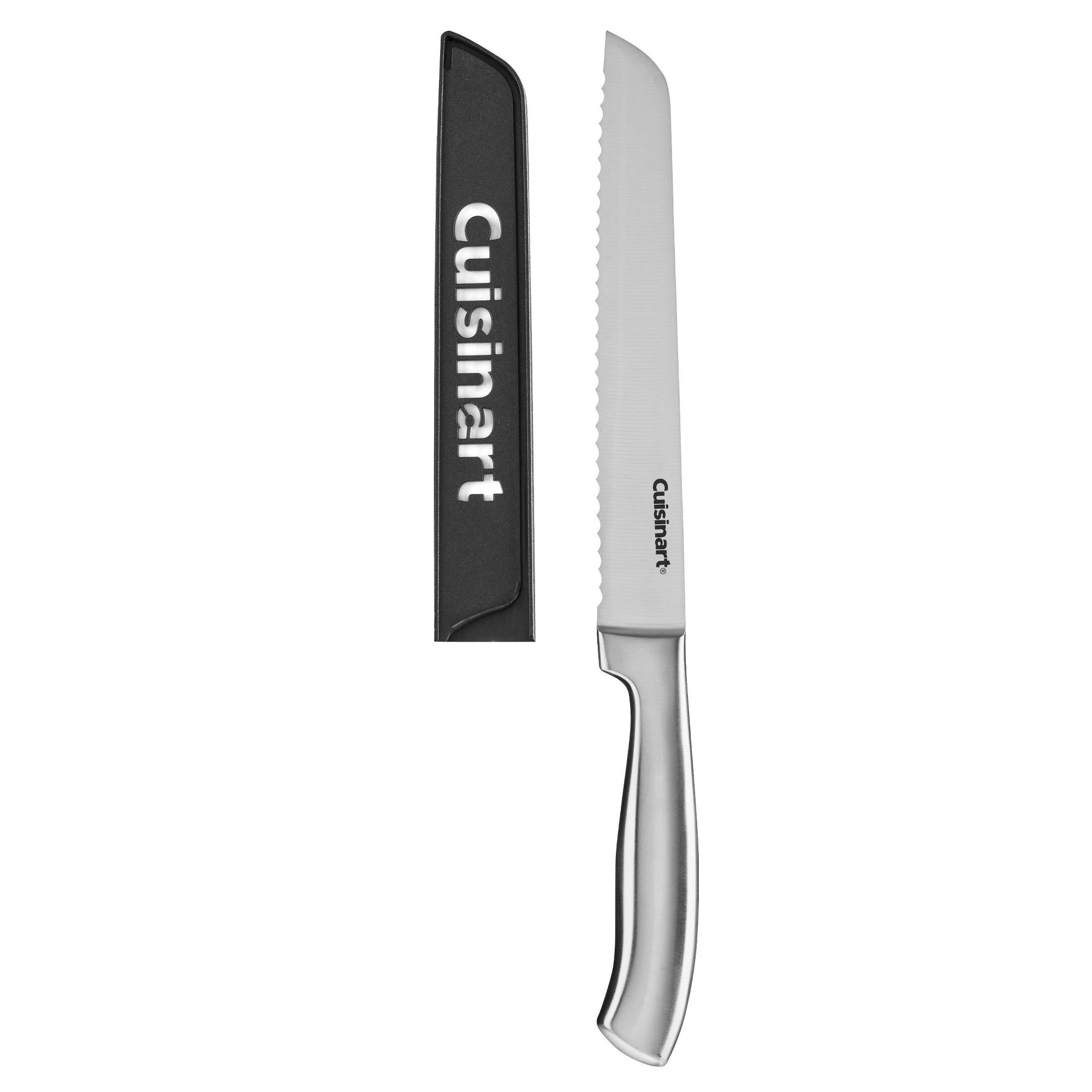 Cuisinart Classic 8" Stainless Steel Bread Knife with Blade Guard - C77SS-8BD2: Serrated, Rust-Resistant, Ergonomic Handle
