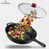 Cuisinel Glass Lid - 12"-Inch, Compatible with Lodge - Fully Assembled Tempered Replacement Cover, Oven Safe for Skillets & Pots. - 3 of 4