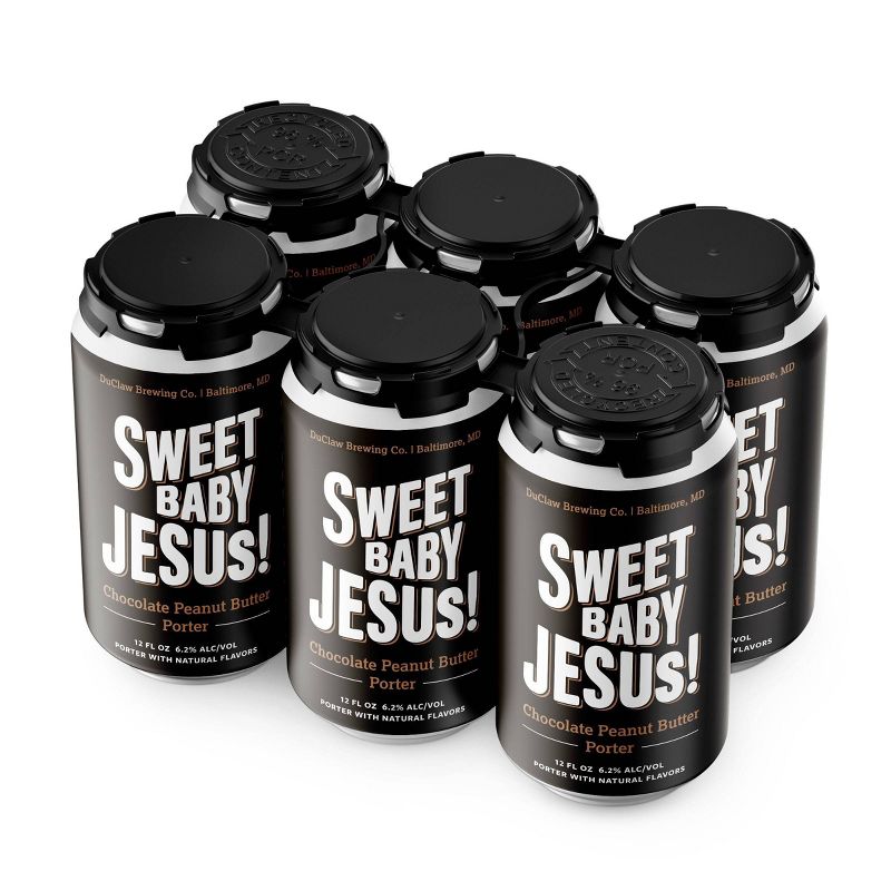 DuClaw Sweet Baby Jesus! Chocolate Peanut Butter Porter Beer - 6pk/12 fl oz Cans, 3 of 4