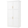 YOOCOZZ Tall Storage Cabinet,Freestanding Kitchen Pantry Cabinet with Adjustable Shelf,2 Door Shelves,4 Doors and 8 Pull-out Trays - 3 of 4