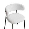 SEVOBAL Dining Chairs Set of 2 Modern Teddy Velvet Chairs with Black Metal Legs Easy Assembly for Dining Room, White, 30.7"*19.1"*19.1" - 4 of 4