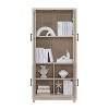 Okak Glass Door Wooden Bookshelf Cainet Organizer with Adjustable Shelves,Display Bookcase Storage Rack for Office,Living Room - 4 of 4