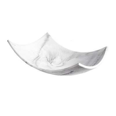 Creative Scents White Marble Look Fruit Decorative Bowl Dish