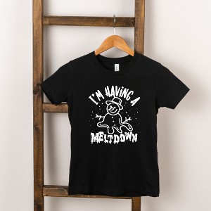 The Juniper Shop Having A Meltdown Snowman Toddler Short Sleeve Tee - 1 of 2