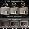 LED Bathroom Mirror with Lights, Dimmable Vanity Mirror, Front&Backlit, 3 Colors, Memory, Anti-Fog Light Up Wall Mirror, Horizontal/Vertical - 3 of 4