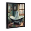 Stupell Industries Ghost Bathing in Tub Floating Frame Canvas Art - 2 of 4