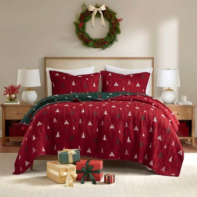Lycvki 3 Pieces Red Coverlet Mini Set