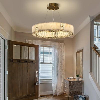 Lariza Modern Round Alabaster Pendant Lights