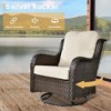HOMLUX 6 Pcs Outdoor Patio Furniture Set High Back Sofa and Swivel Chairs Set - 3 of 4