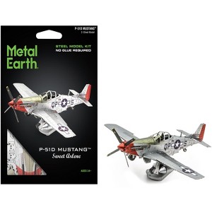 Model Kit North American P-51D Mustang Fighter Aircraft "Sweet Arlene" US Army Air Forces Steel Model by Metal Earth - 1 of 4