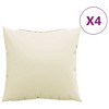 vidaXL Sofa Cushions 4 pcs Cream 23.6"x23.6" Fabric - 2 of 4