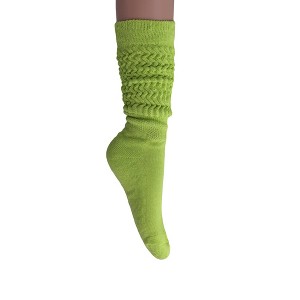 Women’s Premium Slouchy Scrunch Socks – 1 Pair, Soft Cotton Boot Socks, Knee-High or Crew, Shoe Size 5-10 - 1 of 1