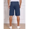 INSPIRE CHIC Men's Linen Pleated with Pockets Above Knee Casual Shorts - 3 of 4