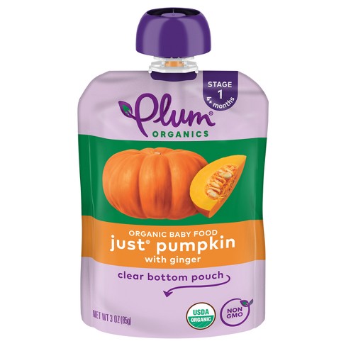 Plum Organics Stage 1 Veggie Just Pumpkin with Ginger Baby Meals - 3.5oz - image 1 of 4
