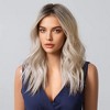 Jessie's Wig Cosplay Heat Resistant Brown Blonde Ombre Synthetic Wigs Wavy Layered Wigs With Side Bangs 20 Inch 1 Pc/Pack - 4 of 4