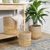 Northlight Set of 3 Tan and Brown Twist Woven Round Storage Baskets 13.75" - 2 of 4