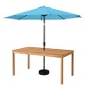 Alaterre Furniture 8pc Outdoor Patio Dining Set, Okemo Table with 10' Auto Tilt Umbrella Blue - 4 of 4