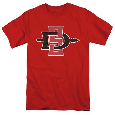 Men's San Diego State University Distressed Primary Logo T-Shirt