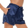 ADR Lady Boxers, Pack of 3 Women's Satin Boxers Sleep Shorts - 4 of 4