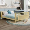 KWPZQEB Platform Bed, Wooden Montessori Bed Frame with Iron Safety Rails, Low Platform Day Bed, Space Saving Corner Kids Beds, Easy Assembly - 4 of 4