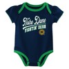 NCAA Notre Dame Fighting Irish Infant Girls' 3pk Bodysuit - 4 of 4