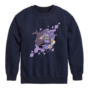 Boys' - Teenage Mutant Ninja Turtles - Shredder Pixels Graphic Long Sleeve Fleece Sweatshirt - 1 of 4