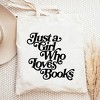 City Creek Prints Just A Girl Who Loves Books Canvas Tote Bag - 15x16 - Natural - 2 of 2