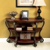 Telmin Traditional Sofa Table Brown Cherry - HOMES: Inside + Out: Entryway Half Moon with Open Shelf - image 3 of 4