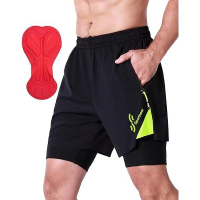 Sportneer Bike Shorts for Men - 3D Padded Lightweight MTB Fit Riding Biking Bicycle Biker Shorts with Zipper Pockets