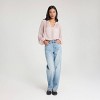 Women's Ruffled Neck Raglan Sleeves Blouse - A New Day™ - 3 of 4