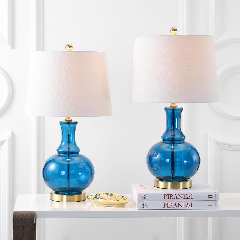 JONATHAN Y Lavelle Glass LED Table Lamp, 2 of 9