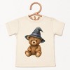 Watercolor Witchy Bear - Kids Youth Short Sleeve Tee and Toddler Short Sleeve Tee - 2 of 3