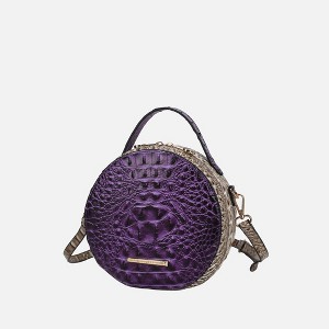 MKF Collection Ynnari Women's Crossbody Bag Croc-Embossed Chic Round by Mia K - 1 of 4