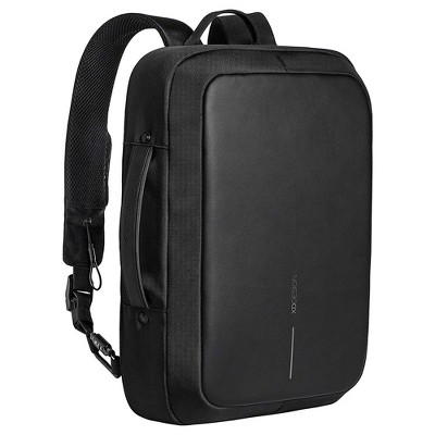 XD Design P705.571 Bobby Bizz Anti Theft Compact Travel Laptop Backpack and Briefcase with USB Port, Integrated Lock, and Hidden Compartments, Black