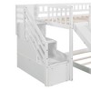 PAGED Wooden Housebed Bunk Bed Loft Bed, Twin over Twin Bed Frame with Window, Shelves, Ladder and Guardrail for Kids, Teens - 4 of 4