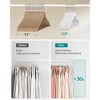 Velvet Hangers 60 Pack, Non-Slip Clothes Hangers with Shoulder Notches, Pants Bar, 360° Swivel Hook, Space-Saving, for Closet - 4 of 4