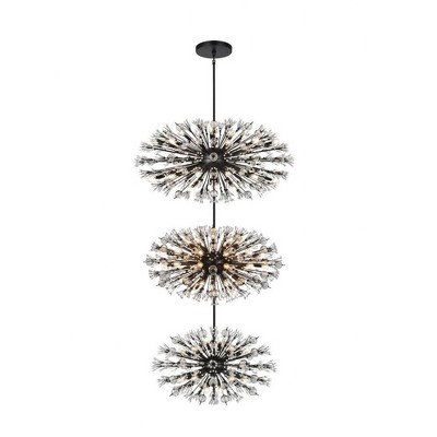 Elegant Lighting Vera 100 - Light Chandelier in  Black