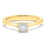 H.J. Namdar 0.07 ct tw Miracle Set Diamond Halo Ring 14K Gold Natural Diamonds - 4 of 4