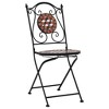 vidaXL Mosaic Bistro Chairs 2 pcs Brown Ceramic - 2 of 4