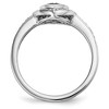 Black Bow Jewelry 1/4 Ctw Blue & White Diamond Small Heart Ring in Sterling Silver - 2 of 4